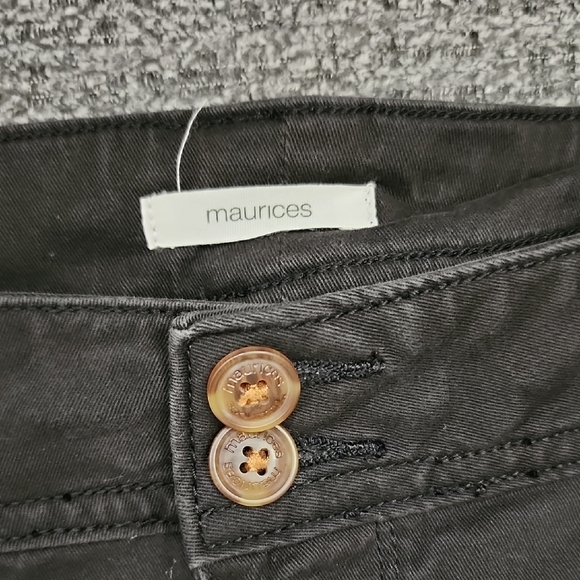 Maurices Black Straight-Leg Chinos with Button Waist - Picture 3 of 7